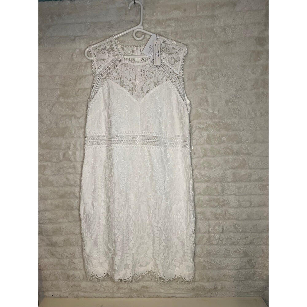 Boutique White Lace Knee Length Dress Bella and Bloom Boutique